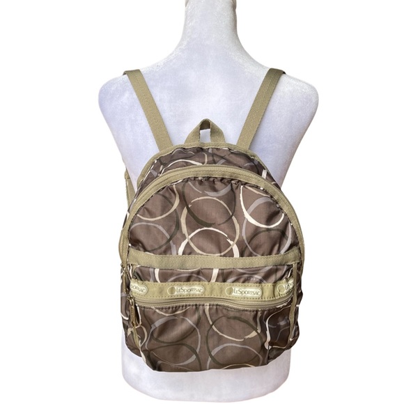 Lesportsac Bags Mini Lesportsac Backpack Neutral Tones Poshmark